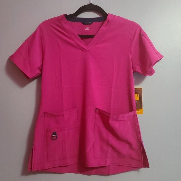 New with Tags Carhartt Force woman's scrub top XS - Picture 1 of 7